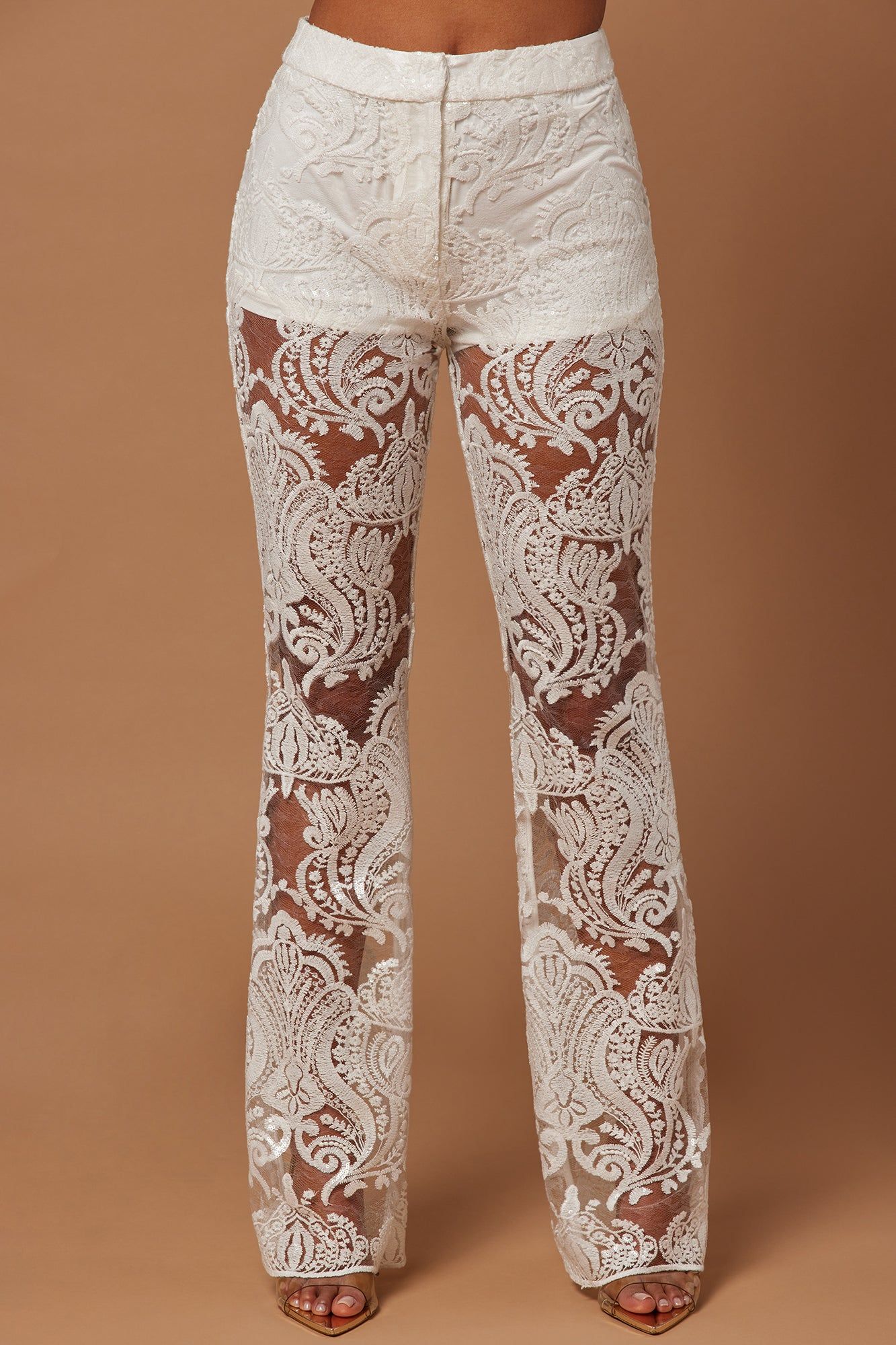 Esther Sequin Embroidered Pant - White sold by Fashion Nova product image thumbnail 2
