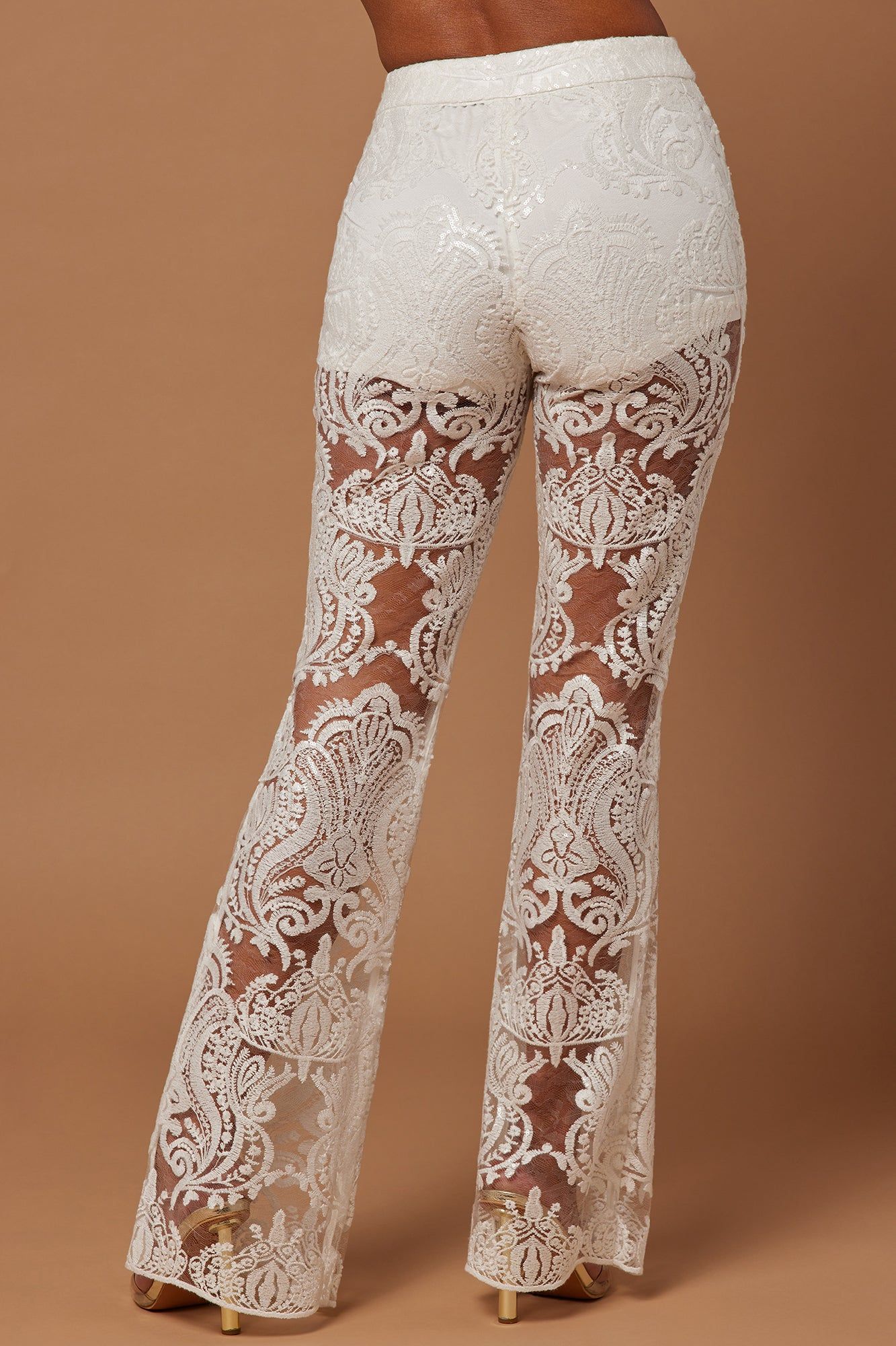 Esther Sequin Embroidered Pant - White sold by Fashion Nova product image thumbnail 4