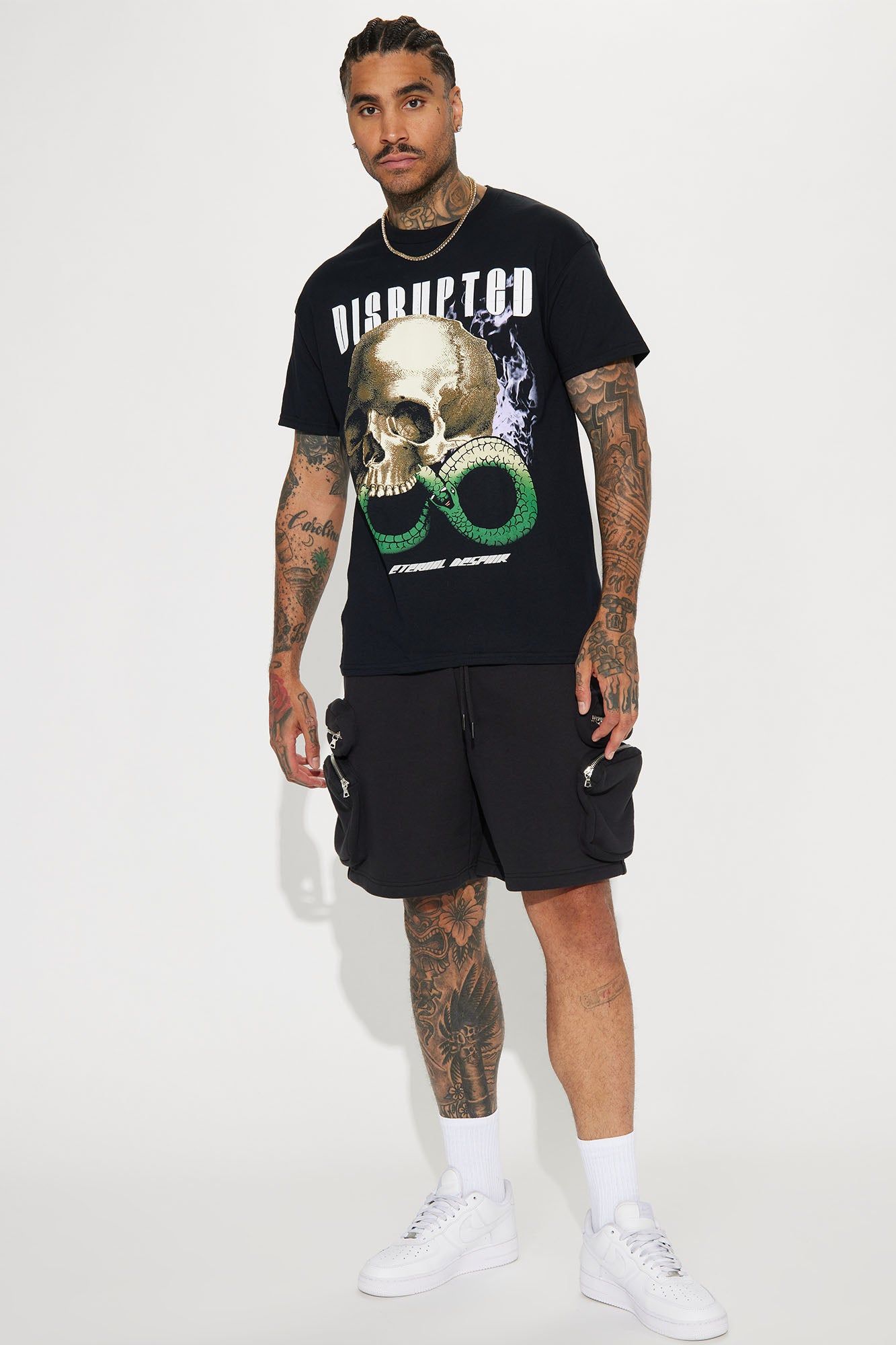 Disrupted Short Sleeve Tee - Black sold by Fashion Nova product image thumbnail 3