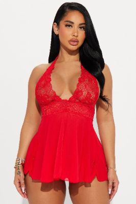 Subtle Flirting Babydoll - Red sold by Fashion Nova