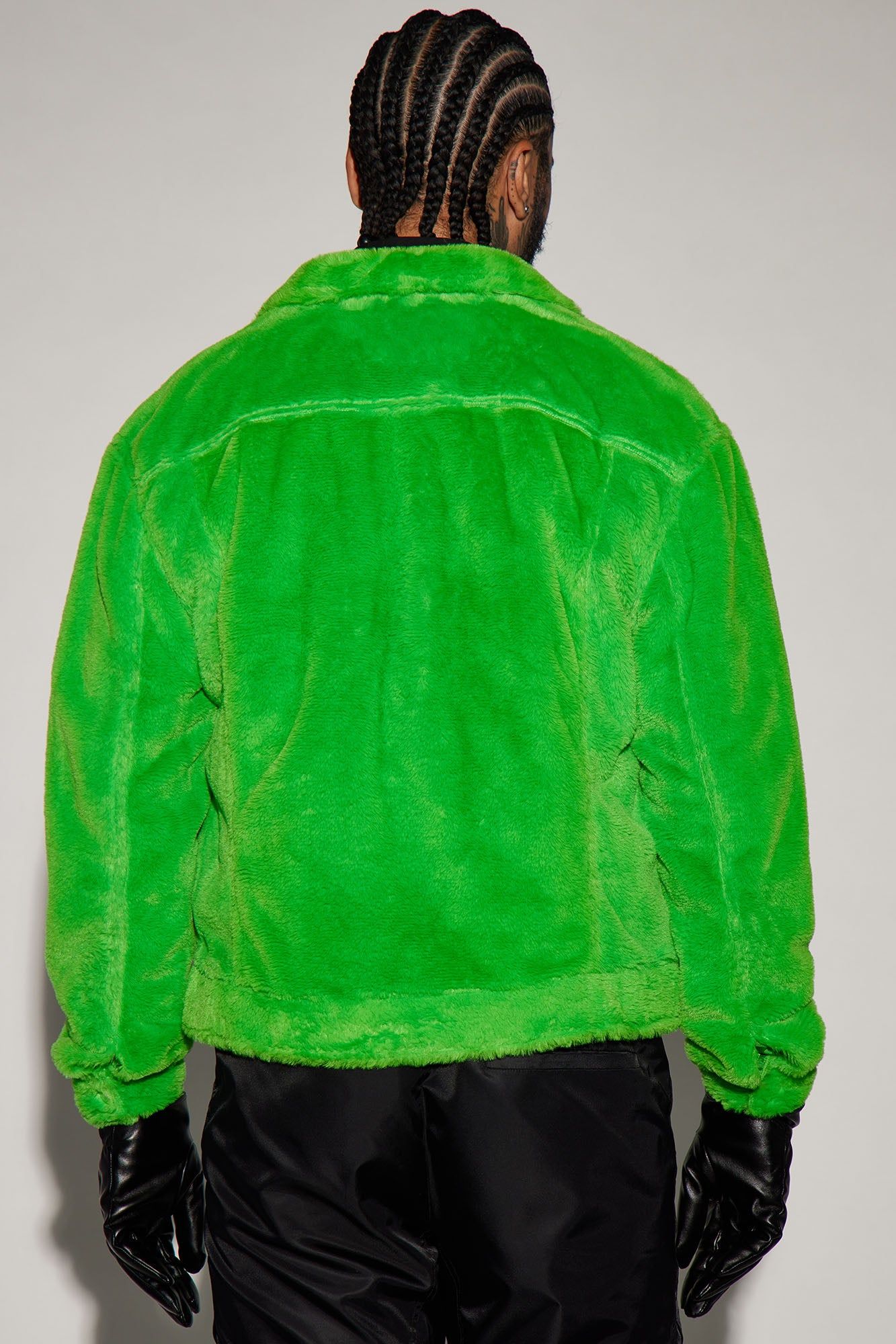 Hey Ma Fur Trucker Jacket - Green sold by Fashion Nova product image thumbnail 3