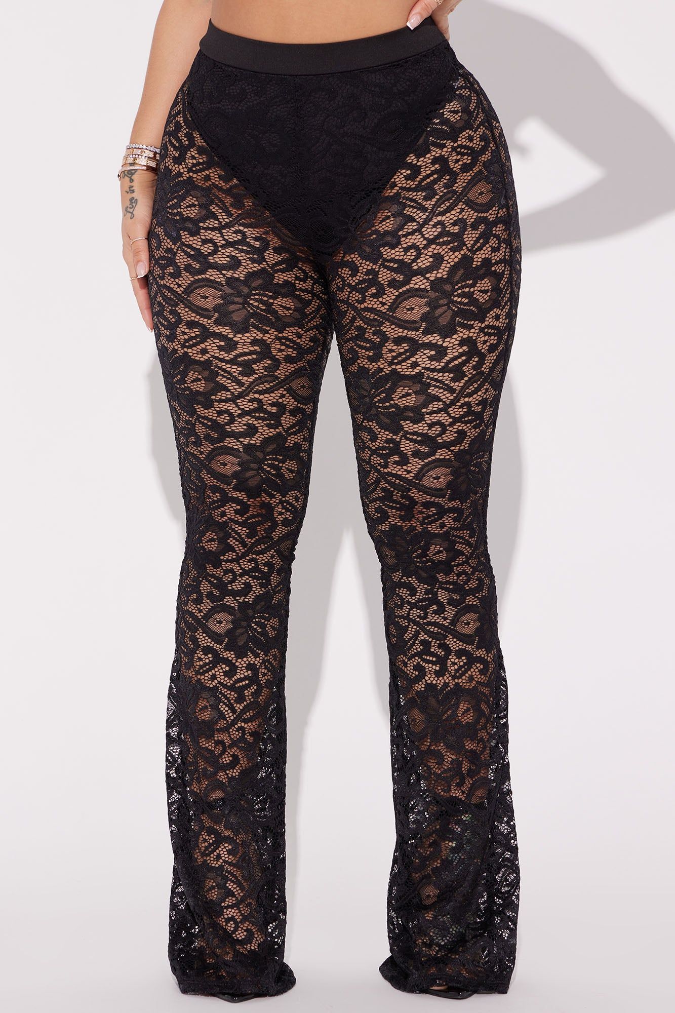 Like What You See Lace Flare Pant - Black sold by Fashion Nova product image thumbnail 5