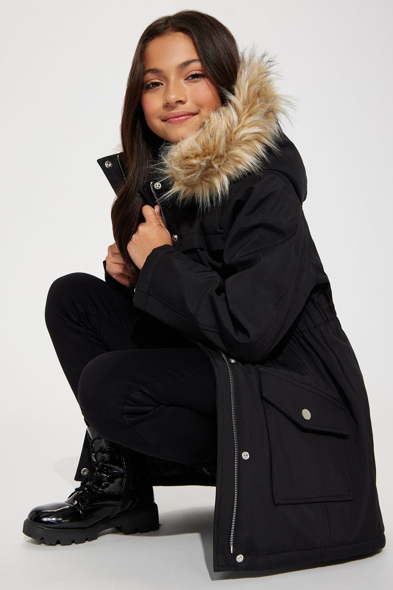 Mini Cozy Inside Puffer Jacket - Black sold by Fashion Nova