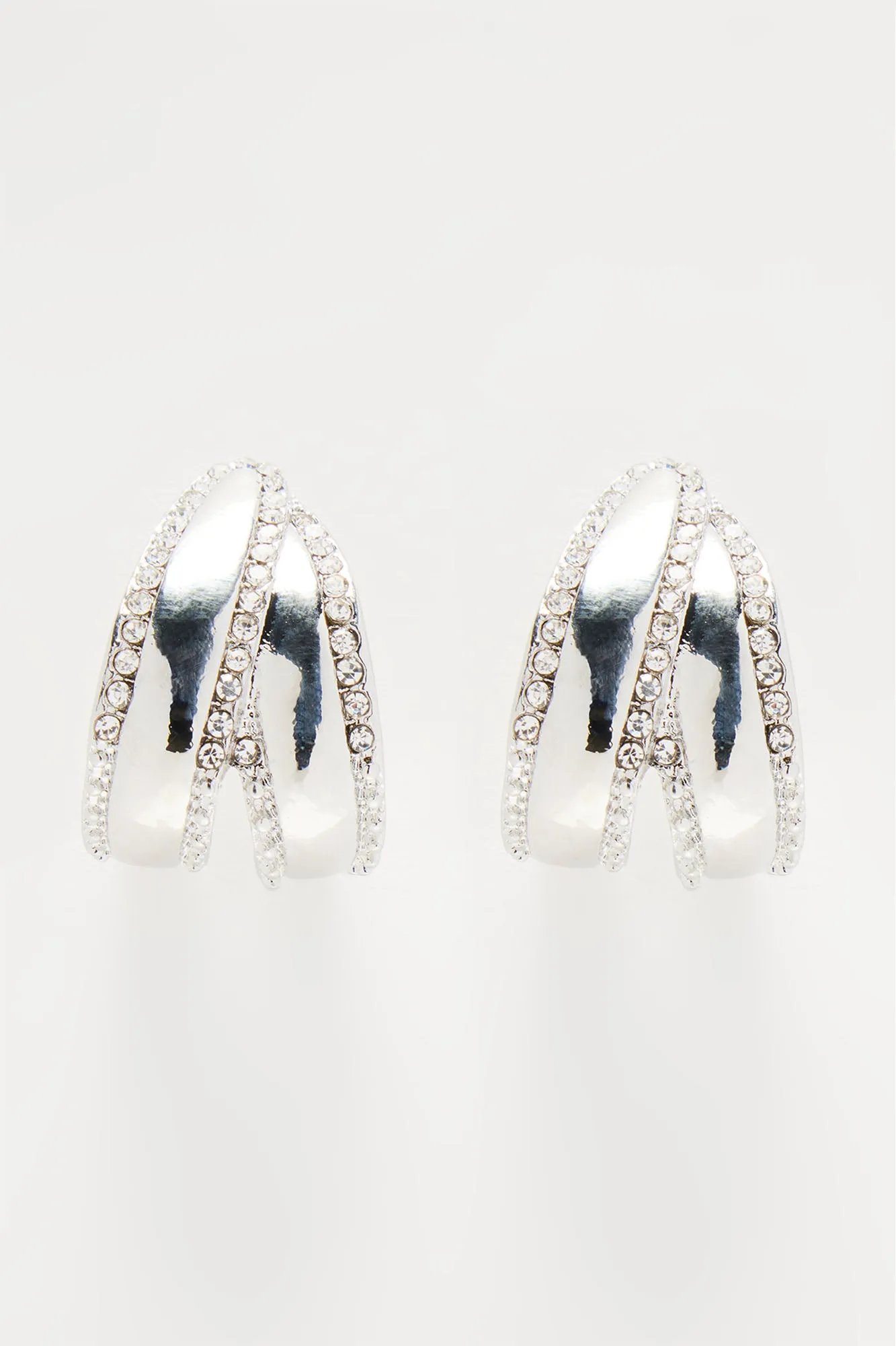 Urban Vogue Hoop Earrings - Silver sold by Fashion Nova product image thumbnail 3