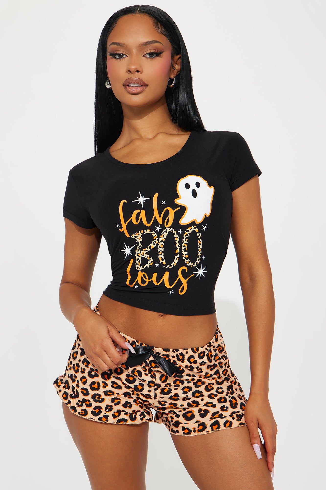 Extra Fabboolous PJ Short Set - Black/combo sold by Fashion Nova product image thumbnail 2