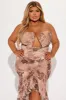 Rita Mesh Midi Dress - Leopard sold by Fashion Nova