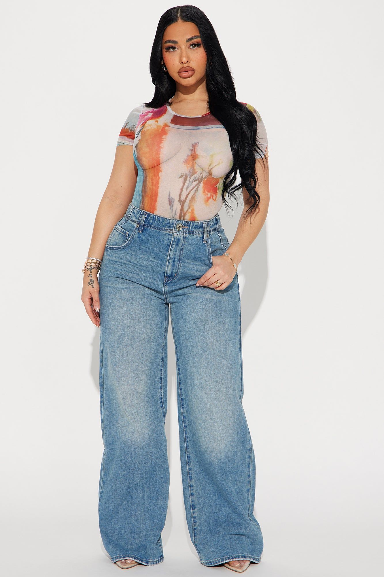 Ease Your Mind Short Sleeve Bodysuit - Multi Color sold by Fashion Nova product image thumbnail 2