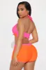 Carleta Boyshort 2 Piece Bikini - Pink/combo sold by Fashion Nova