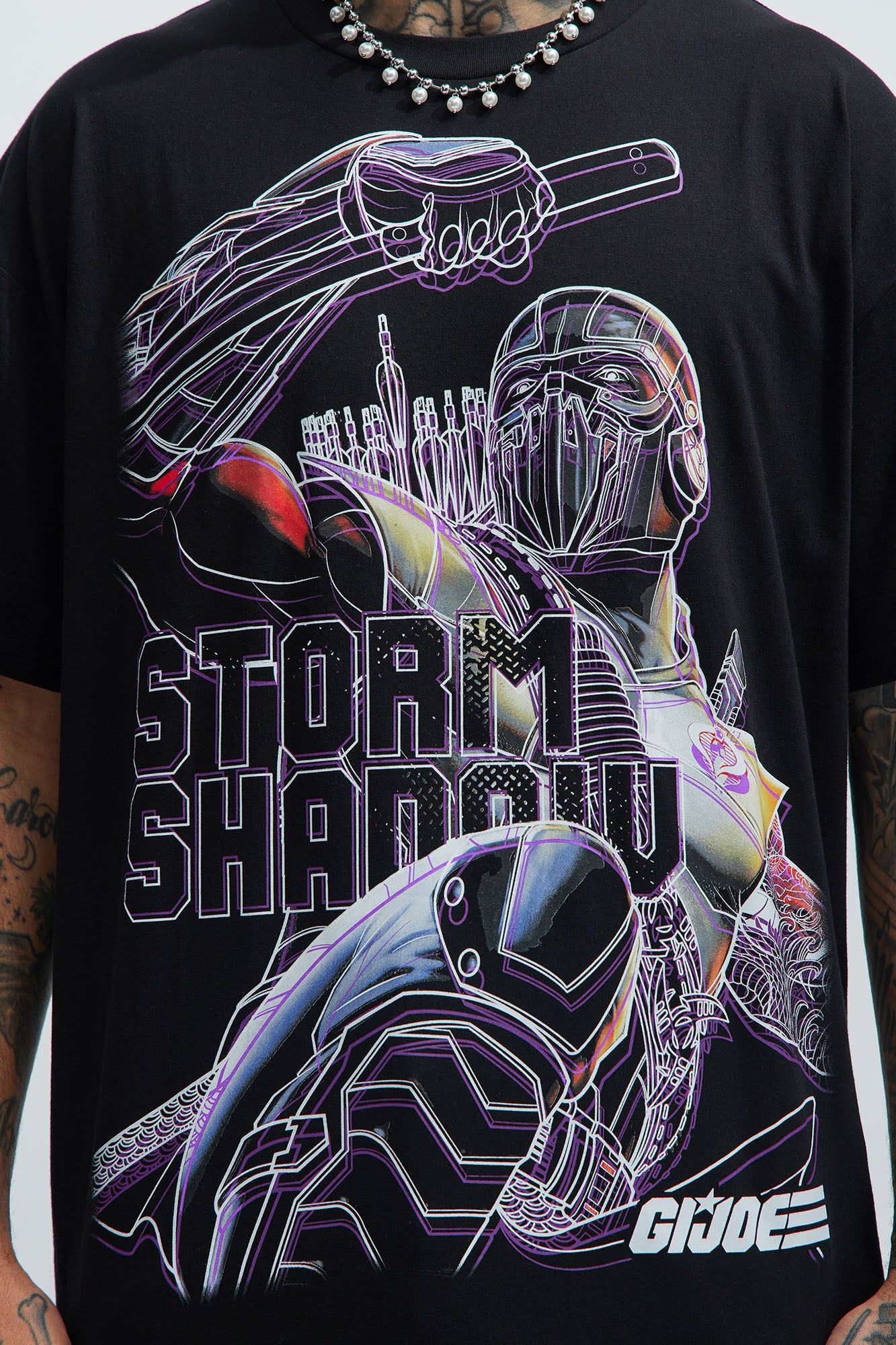 GI Joe Storm Shadow Oversized Short Sleeve Tee - Black sold by Fashion Nova product image thumbnail 3