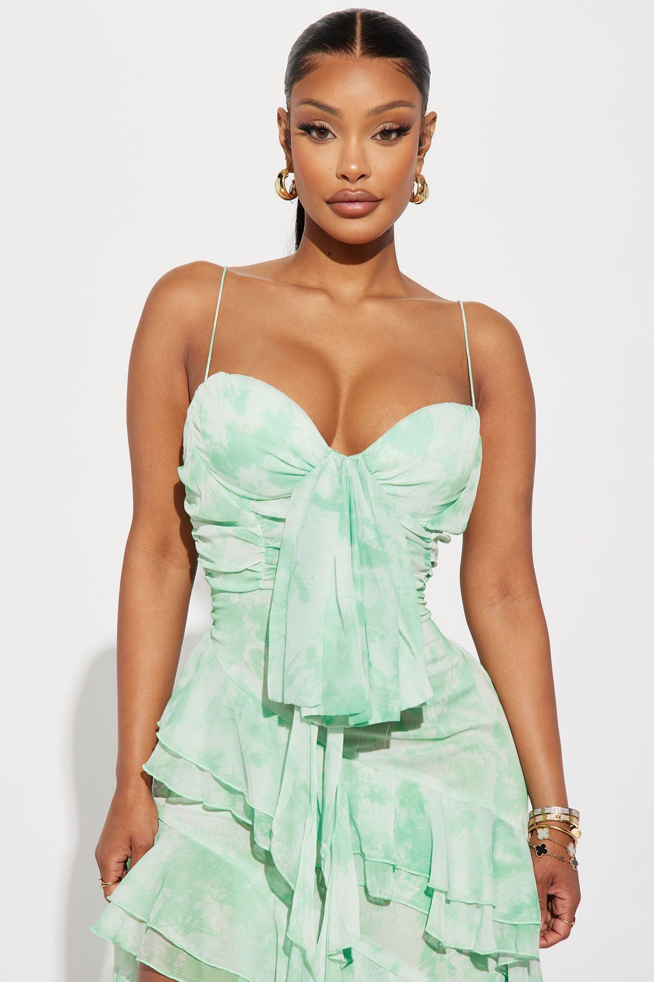 Julia Printed Maxi Dress - Green/combo sold by Fashion Nova product image thumbnail 2