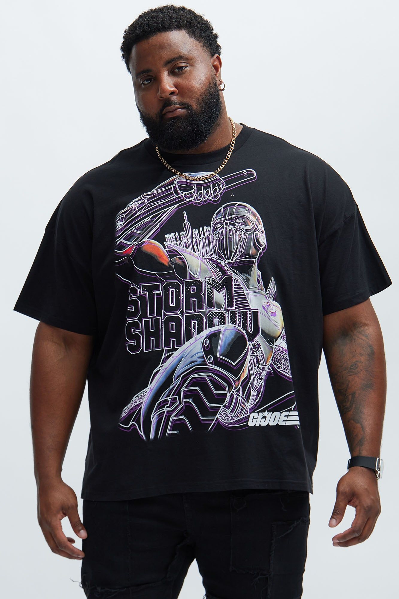 GI Joe Storm Shadow Oversized Short Sleeve Tee - Black sold by Fashion Nova product image thumbnail 4