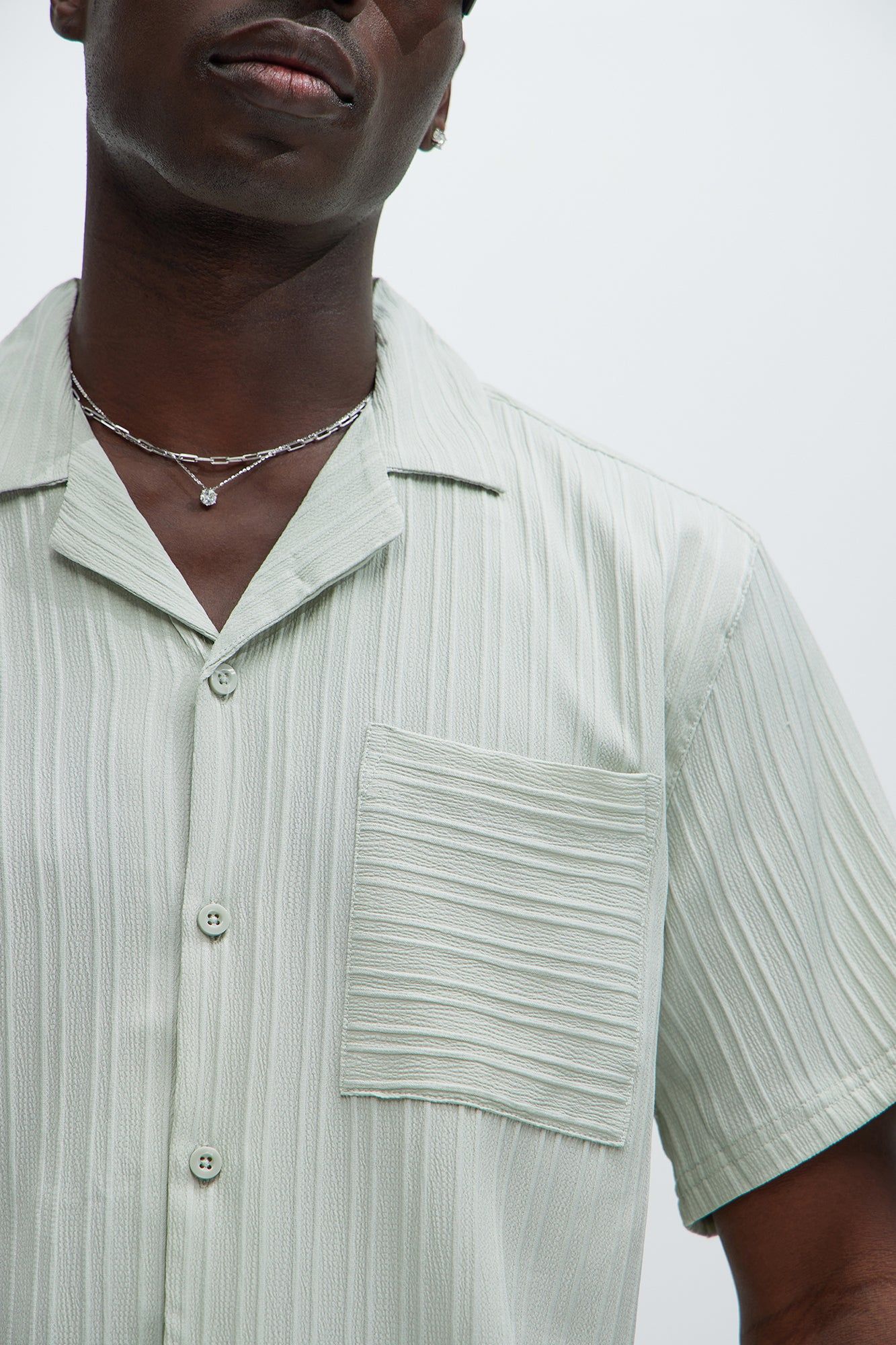 Dobby Textured Shirt - Sage sold by Fashion Nova product image thumbnail 3