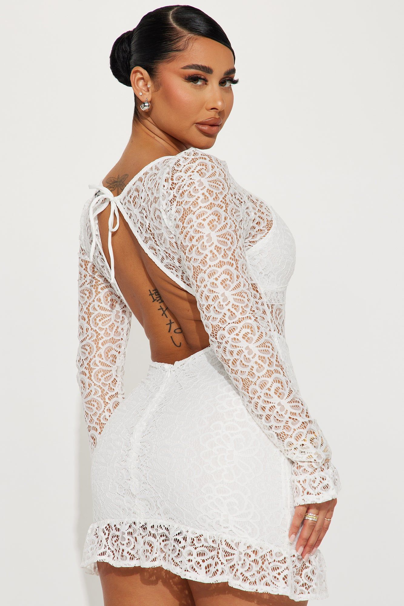 Sophia Lace Mini Dress - White sold by Fashion Nova product image thumbnail 3