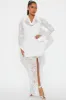 Alice Collar Lace Maxi Dress - White sold by Fashion Nova