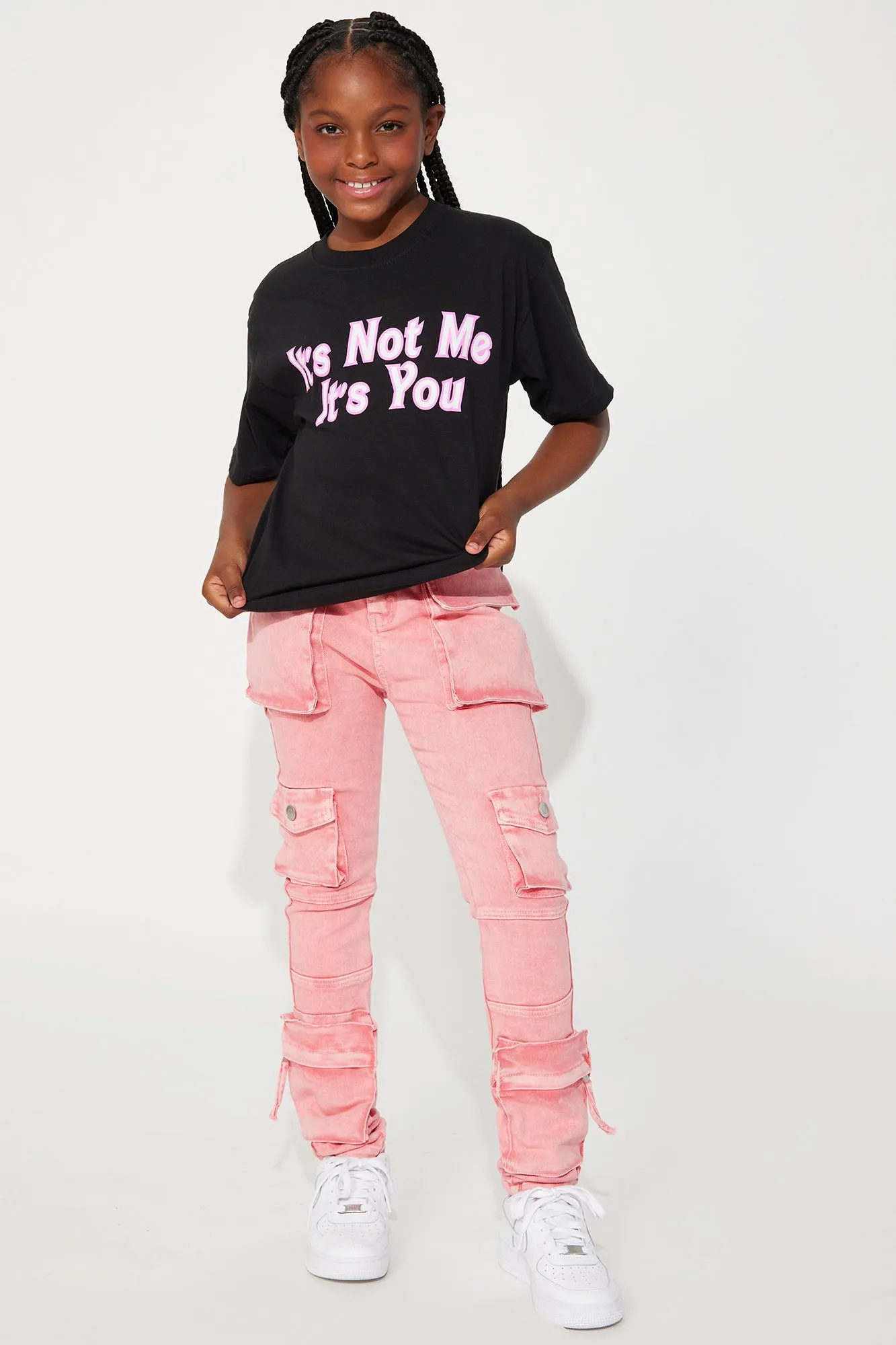 Mini Lily Escape Cargo Pants - Pink sold by Fashion Nova product image thumbnail 2