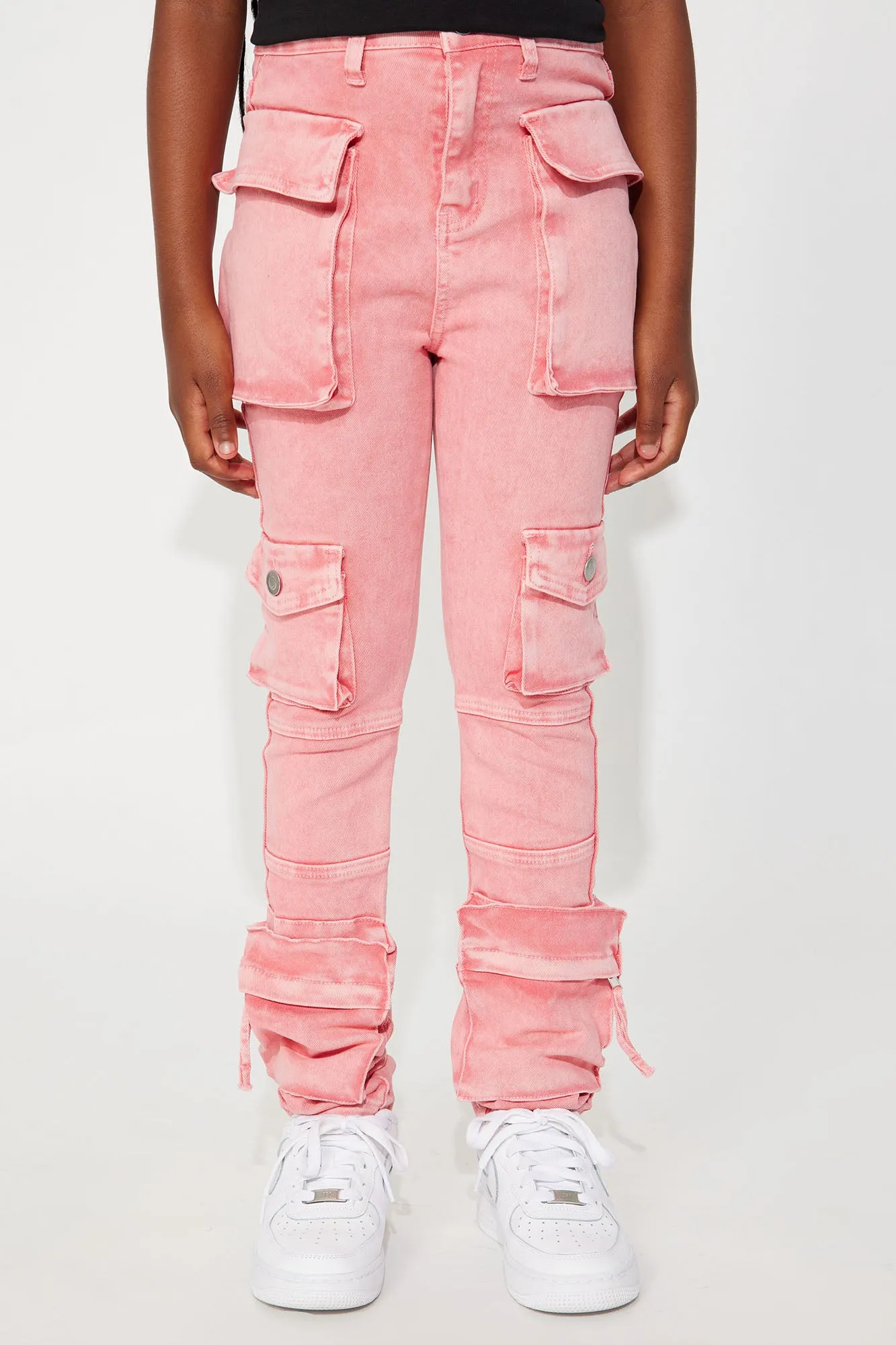 Mini Lily Escape Cargo Pants - Pink sold by Fashion Nova