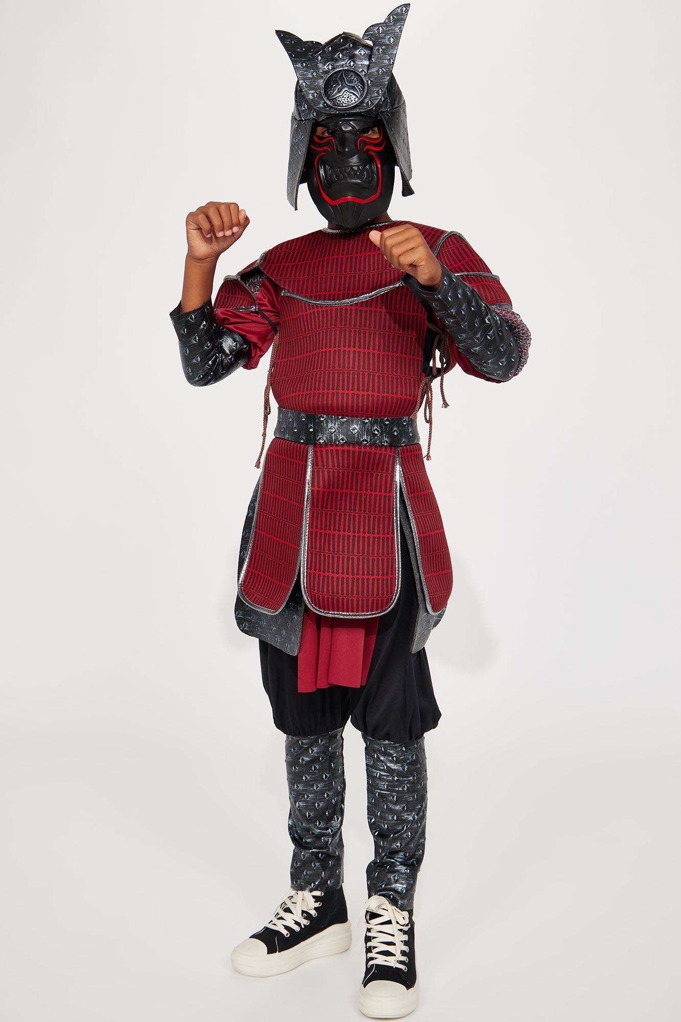 Mini Deluxe Samurai Warrior 5 Piece Set - Red/combo sold by Fashion Nova