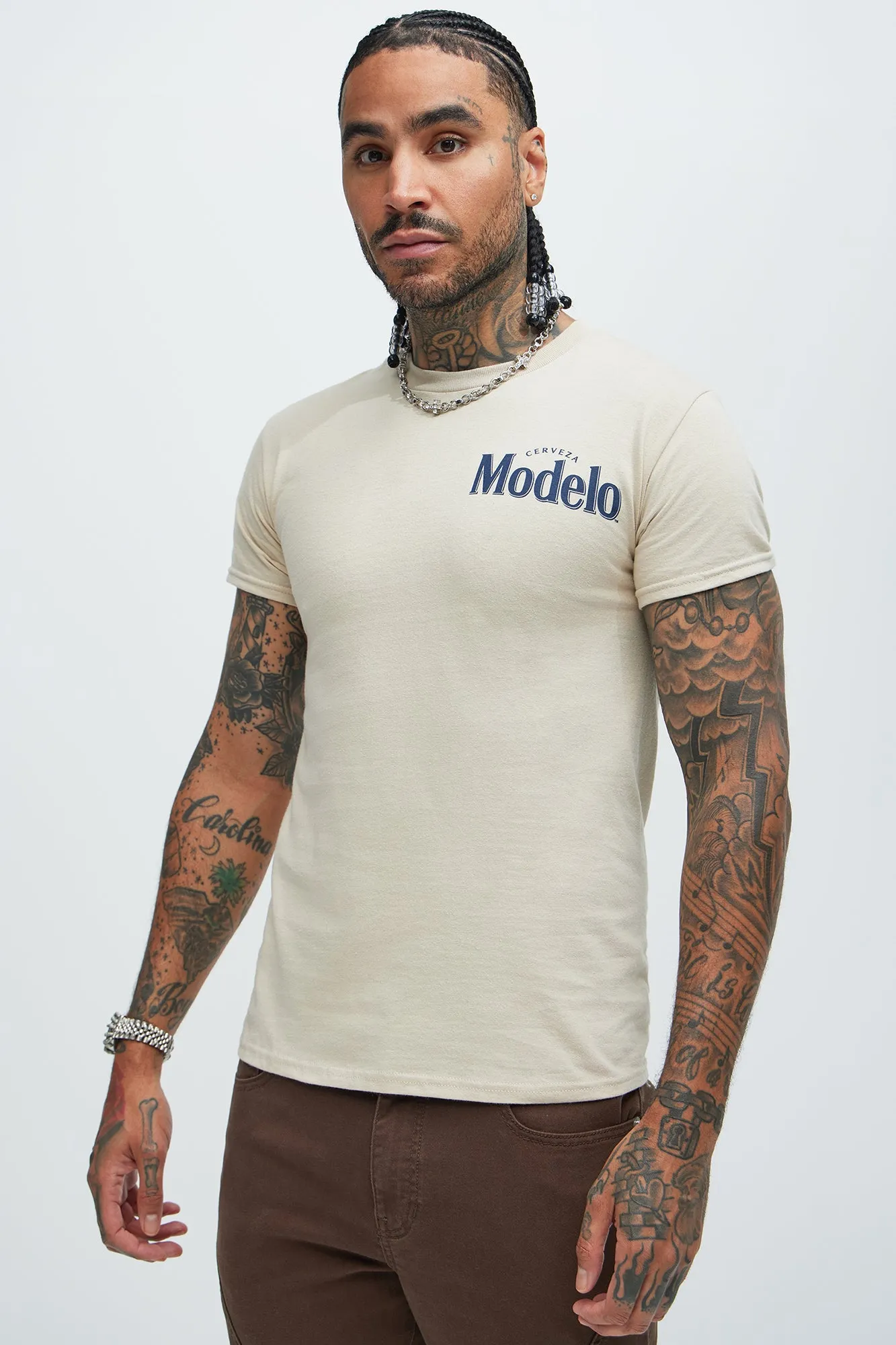 Modelo Rodeo Short Sleeve Tee - Sand sold by Fashion Nova product image thumbnail 3