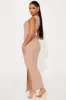 Meli Ribbed Maxi Dress - Taupe sold by Fashion Nova