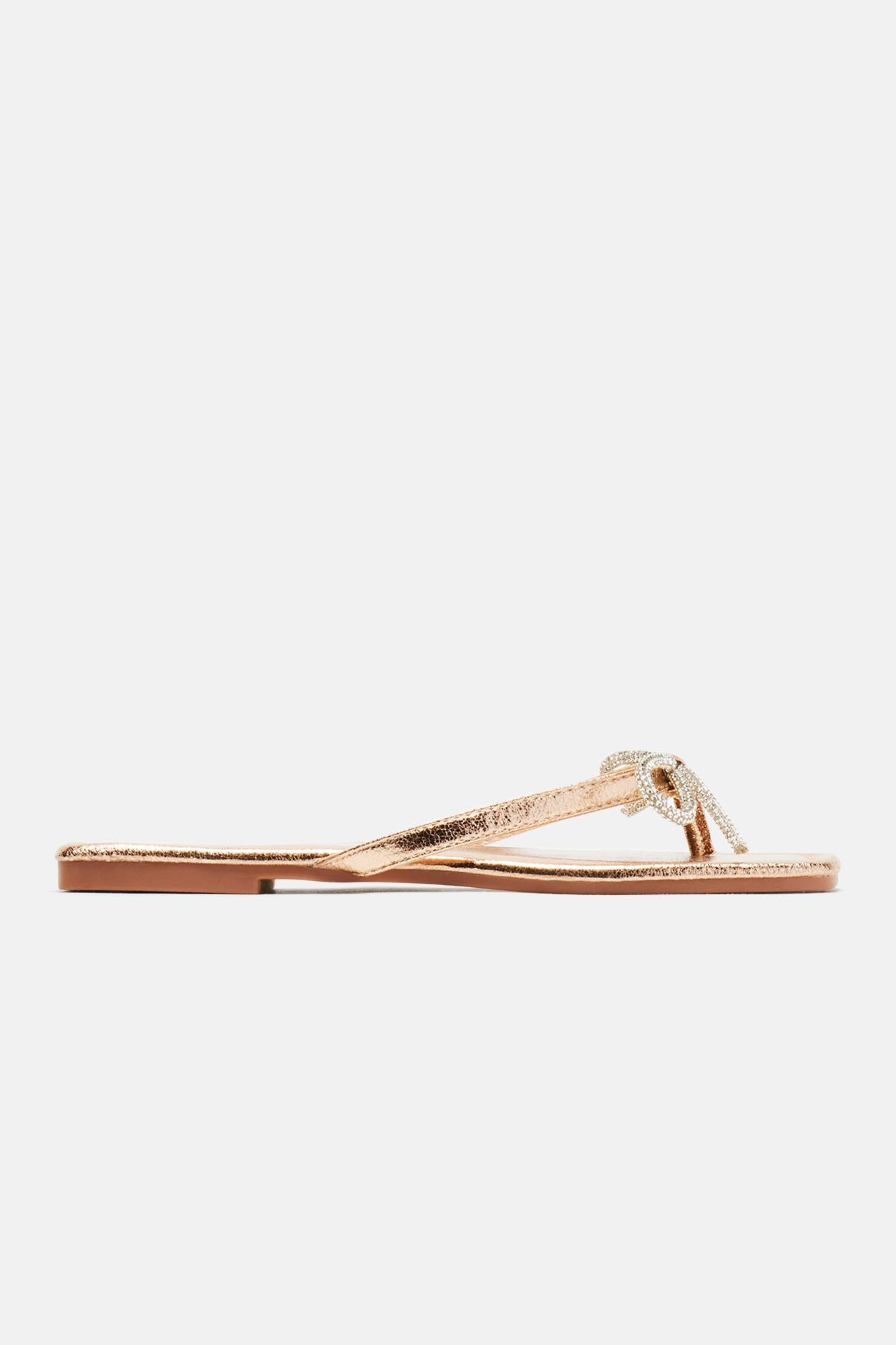 That's My Bestie Flat Sandals - Rose Gold sold by Fashion Nova product image thumbnail 5