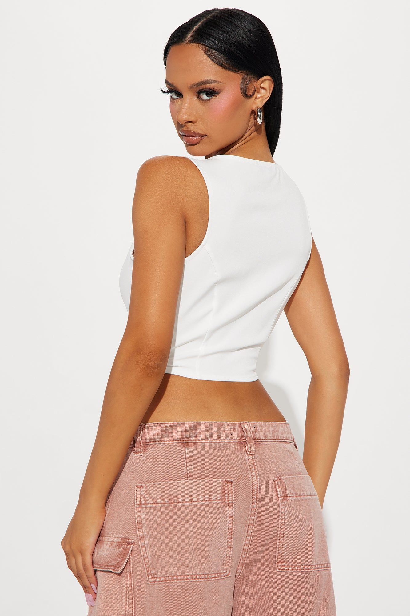 All Around Vest Top - White sold by Fashion Nova product image thumbnail 3