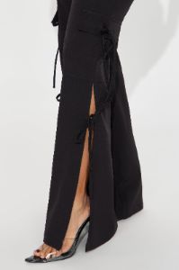 Just A Preview Wide Leg Trouser - Black sold by Fashion Nova