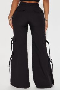 Just A Preview Wide Leg Trouser - Black sold by Fashion Nova