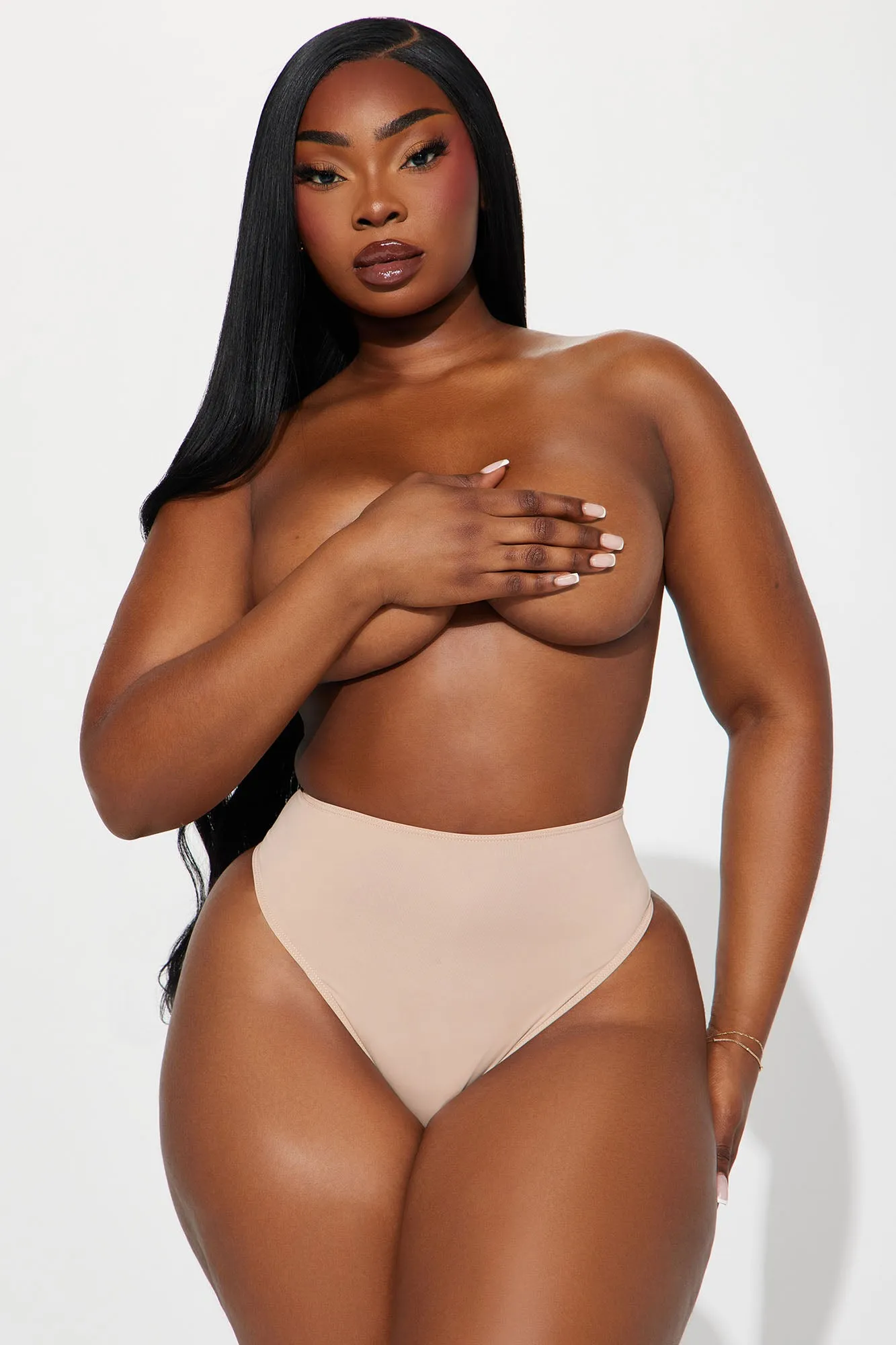 Nova Microfiber High Waist Thong Panty - Mocha sold by Fashion Nova product image thumbnail 5