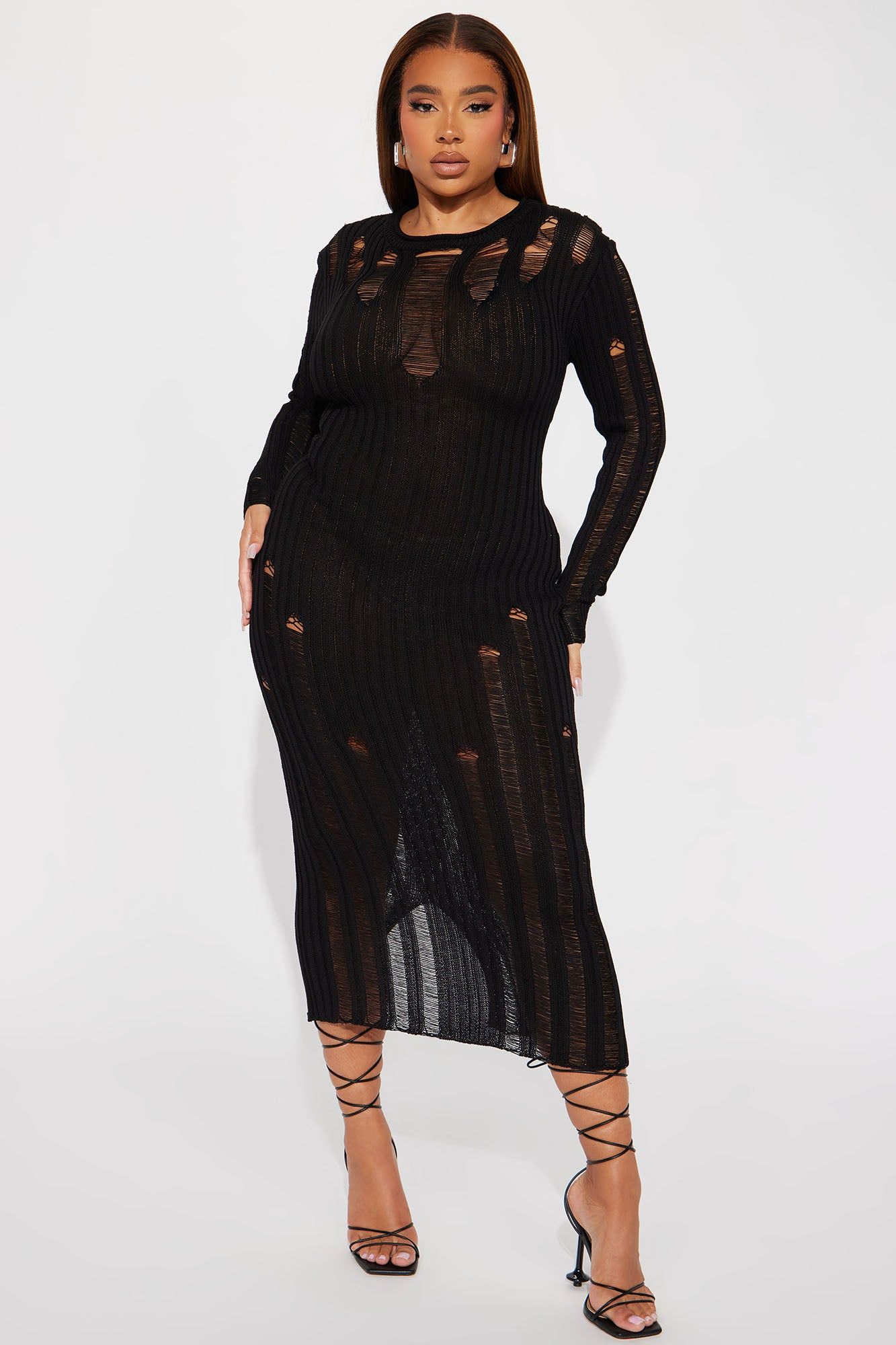 Alani Sweater Maxi Dress - Black sold by Fashion Nova product image thumbnail 4