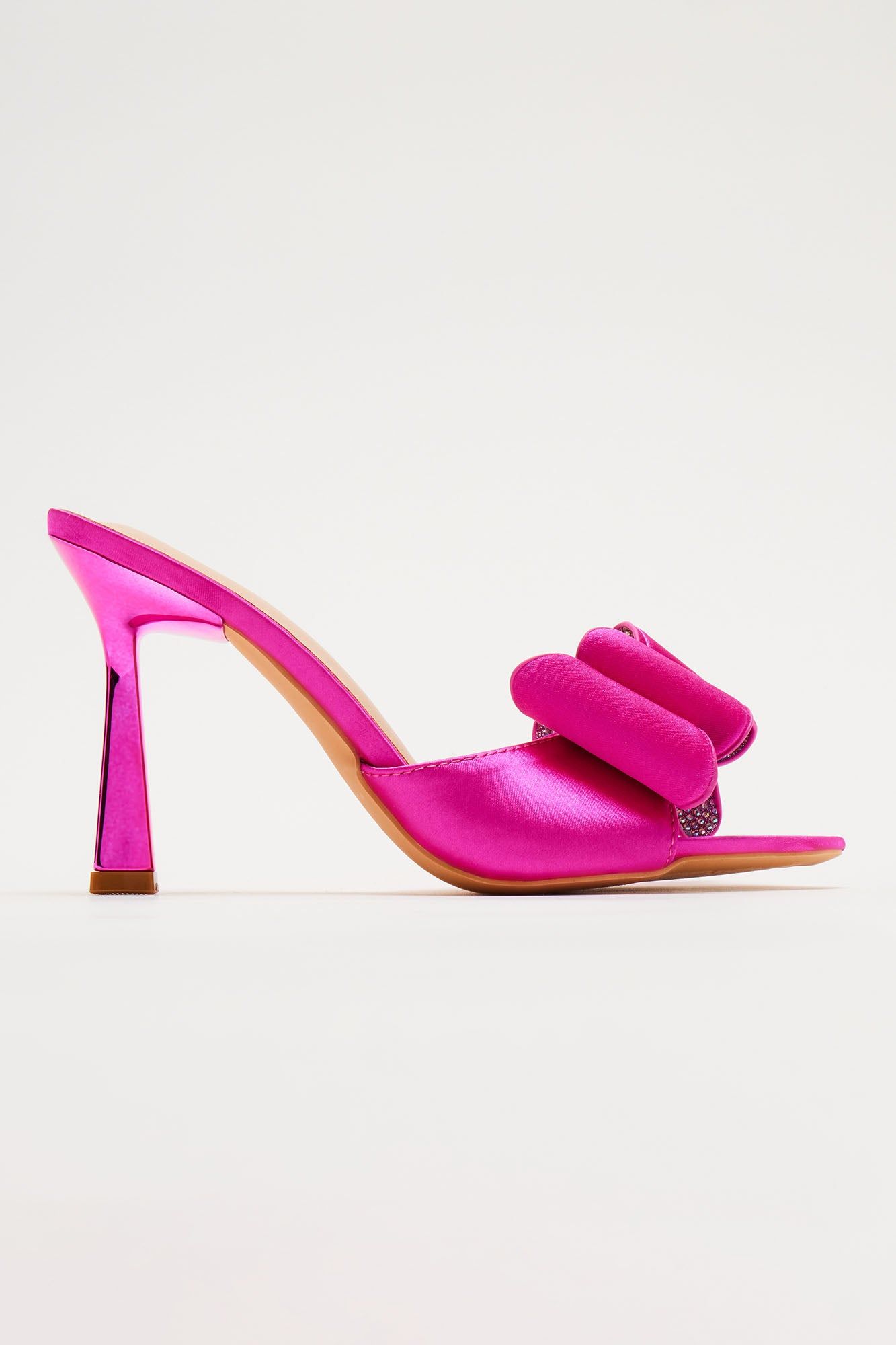 Shyla Heeled Mules - Fuchsia sold by Fashion Nova product image thumbnail 3