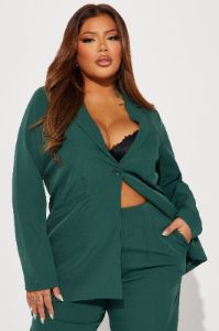 Keep You Guessing Blazer Pant Set - Hunter sold by Fashion Nova