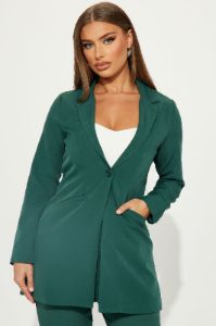 Keep You Guessing Blazer Pant Set - Hunter sold by Fashion Nova