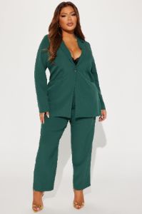 Keep You Guessing Blazer Pant Set - Hunter sold by Fashion Nova