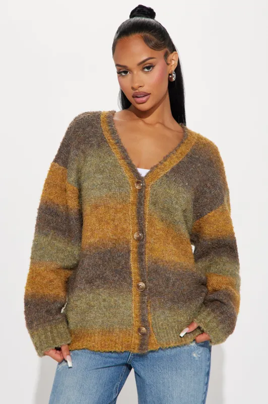 Cuffin' Season Sweater - Green/combo sold by Fashion Nova
