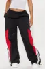 Mark Your Winnings Windbreaker Track Pant - Black/Red sold by Fashion Nova