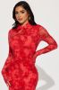 Mackenzie Mesh Maxi Dress - Red sold by Fashion Nova