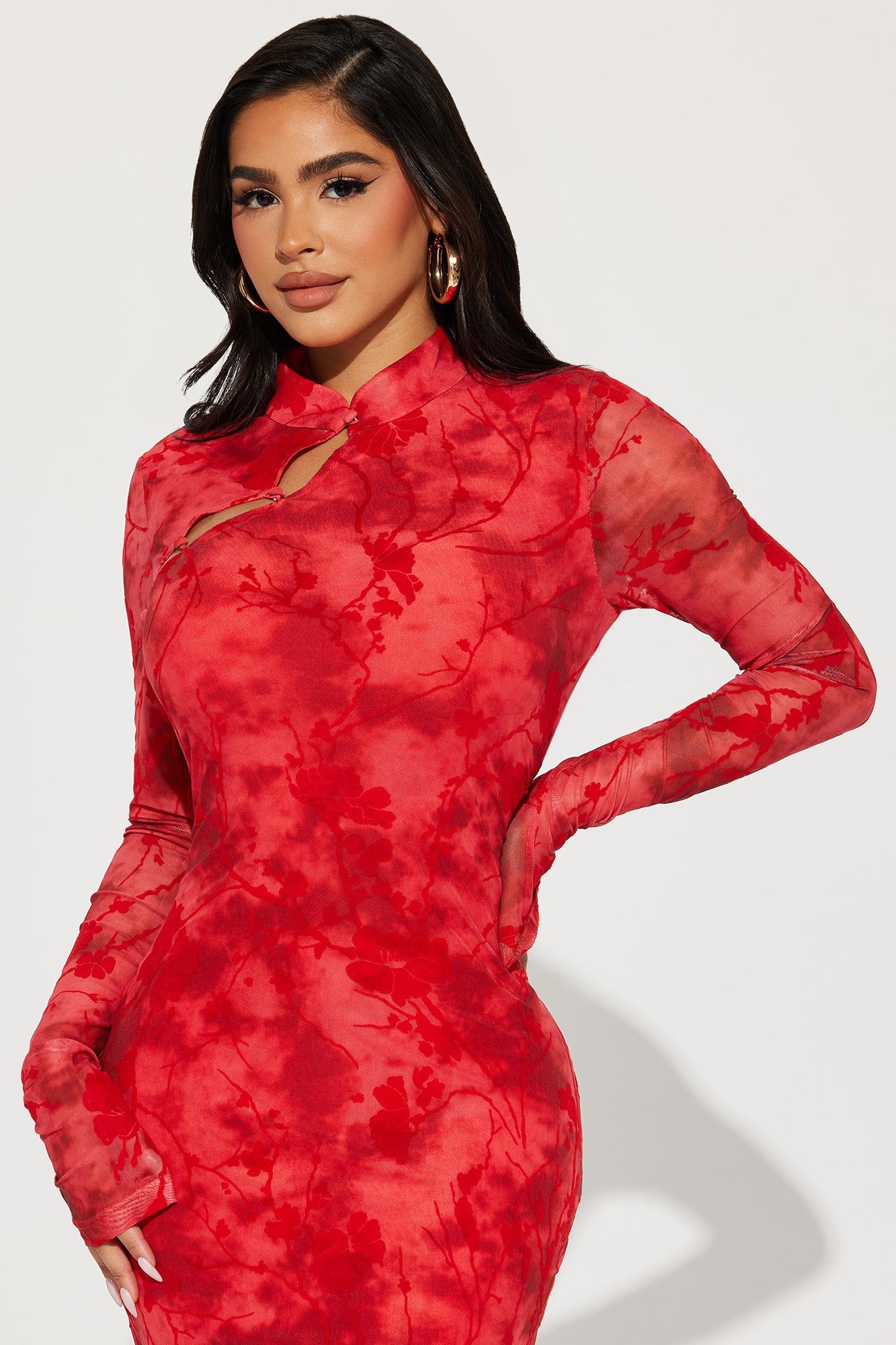 Mackenzie Mesh Maxi Dress - Red sold by Fashion Nova product image thumbnail 2