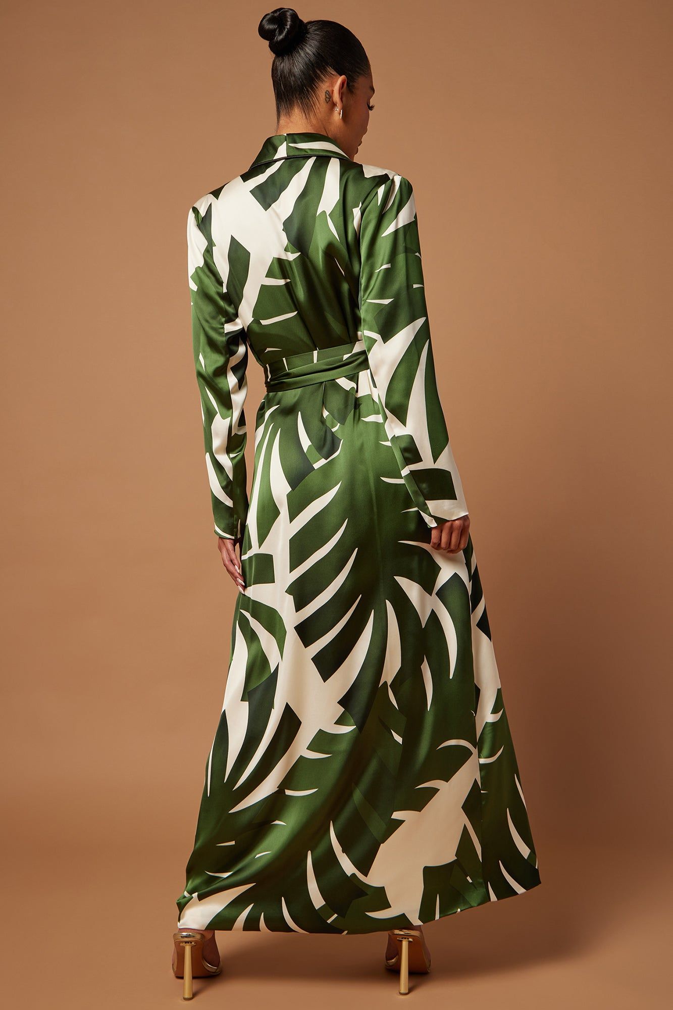 Jordan Satin Maxi Dress - Green sold by Fashion Nova product image thumbnail 4