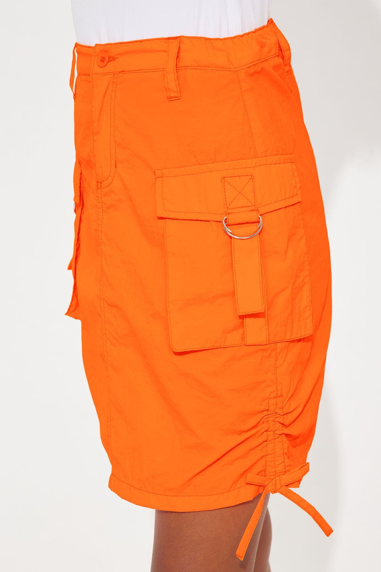 Mini Nylon Mini Cargo Skirt - Orange sold by Fashion Nova product image thumbnail 3