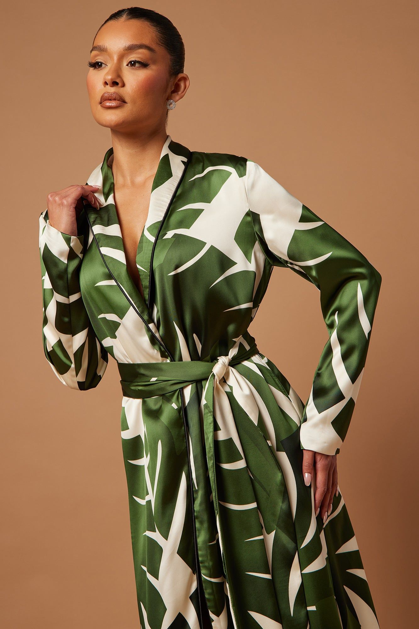 Jordan Satin Maxi Dress - Green sold by Fashion Nova product image thumbnail 3