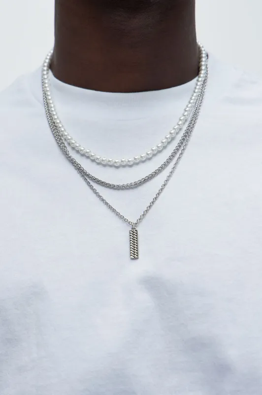 First Things First 3 Piece Set - Silver sold by Fashion Nova