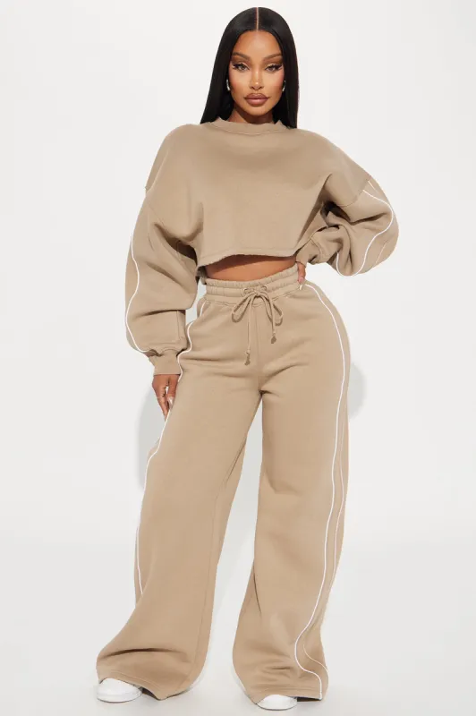 Almost The Weekend Lounge Pant - Taupe made by Fashion Nova