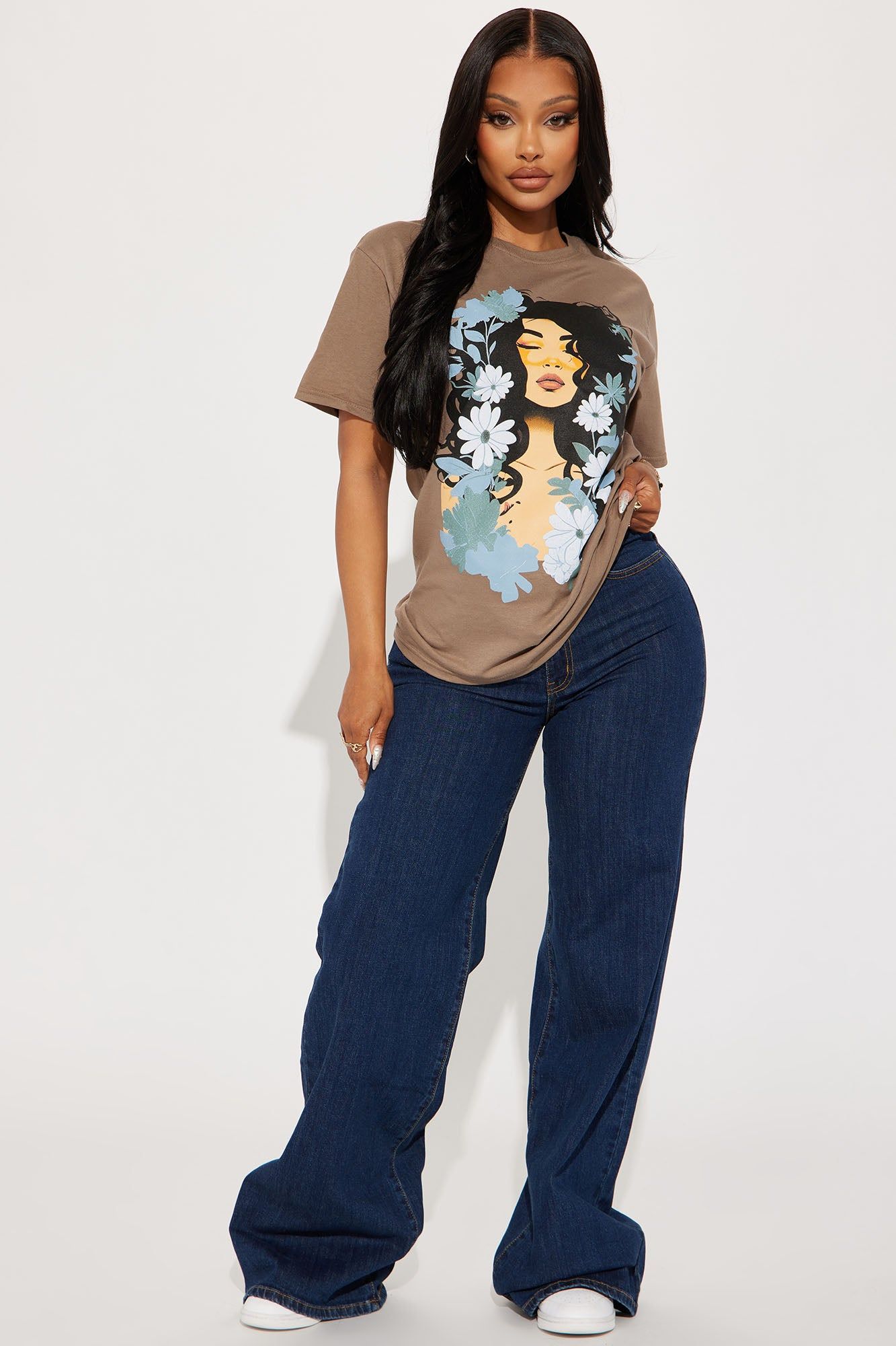 Growing And Glowing Graphic Tee - Mocha sold by Fashion Nova product image thumbnail 2