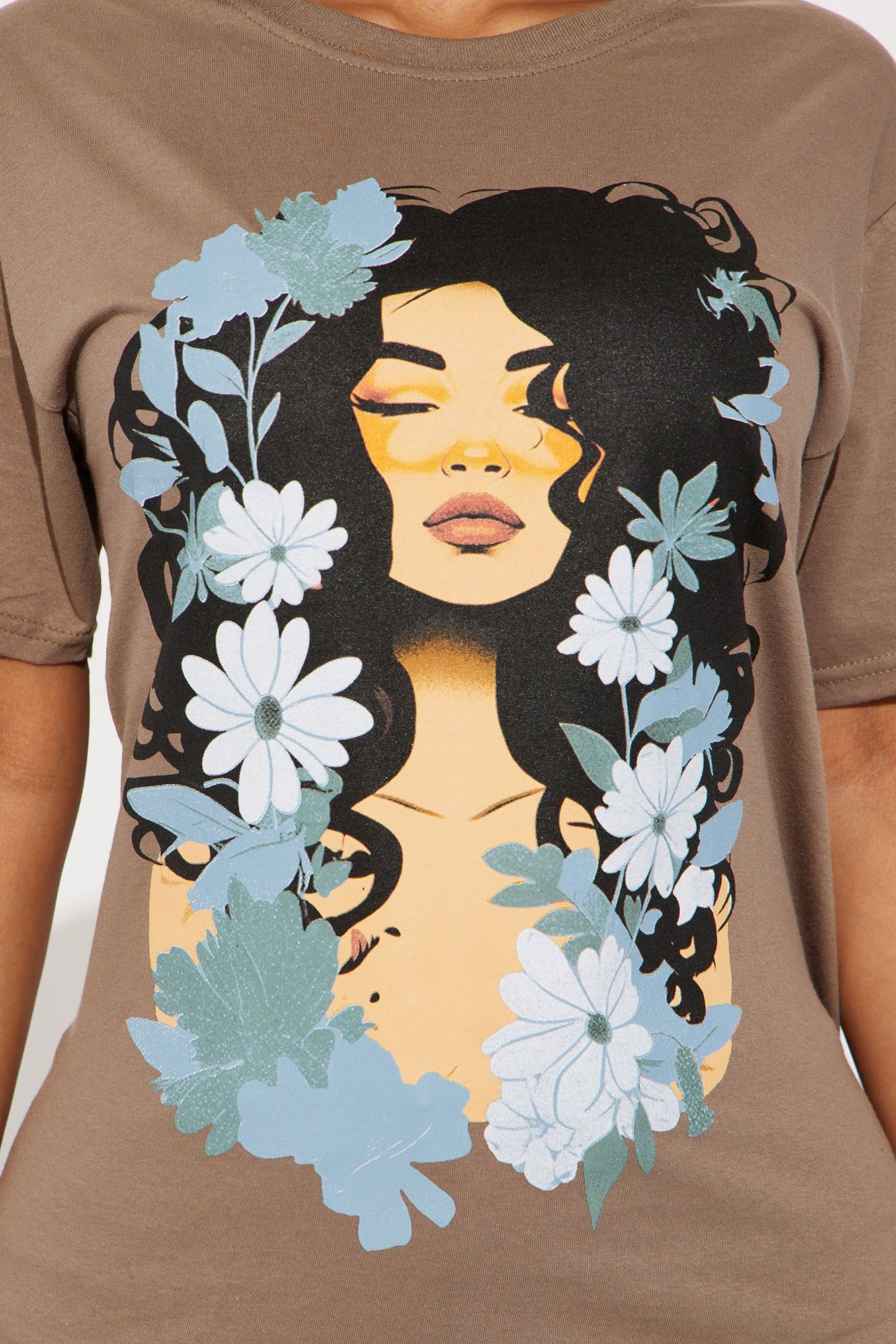 Growing And Glowing Graphic Tee - Mocha sold by Fashion Nova product image thumbnail 3