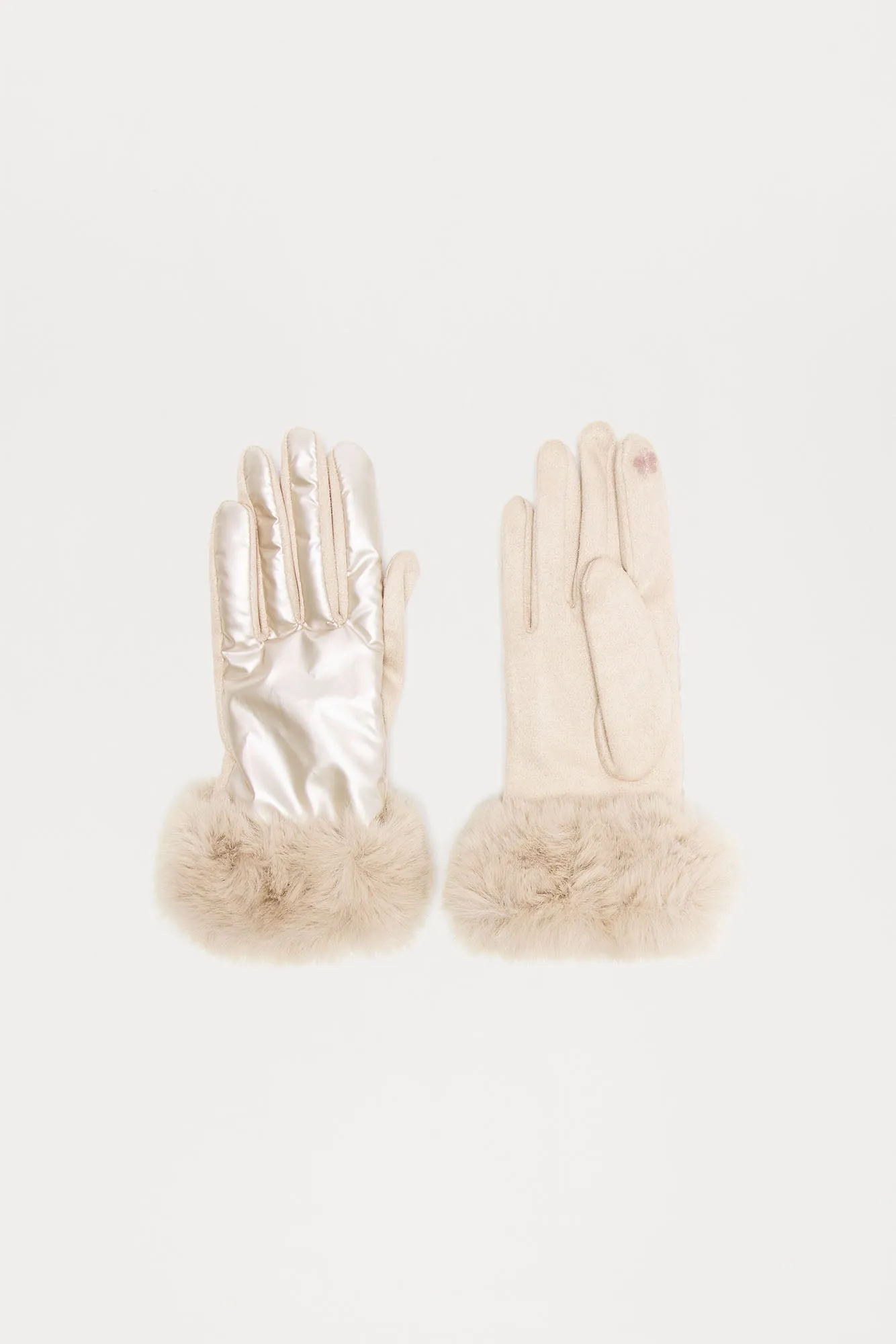 Girls Ski Trip Gloves - White sold by Fashion Nova