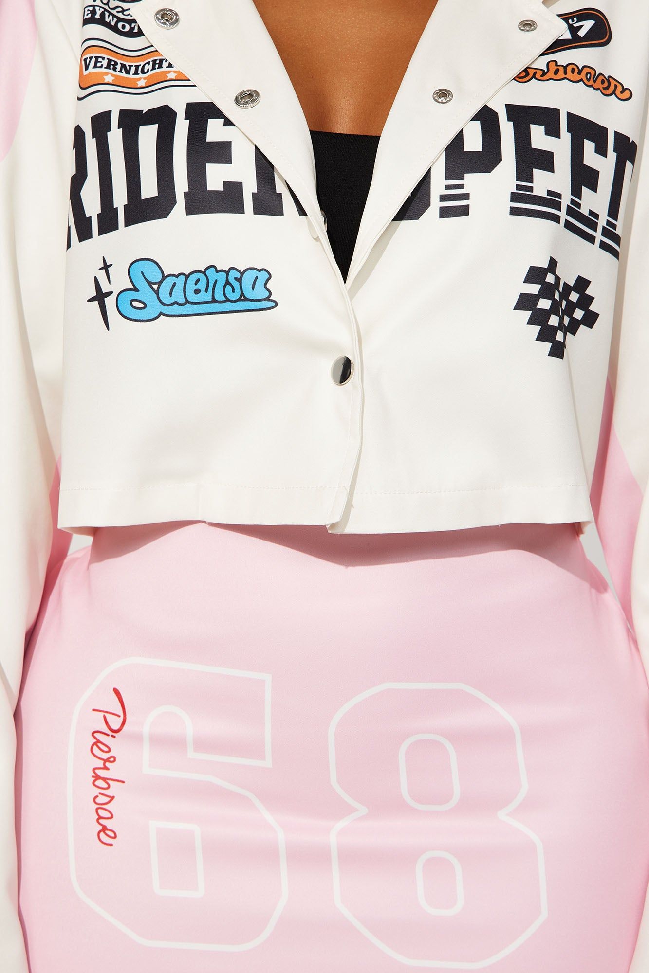 Race Time Skirt Set - Pink/combo sold by Fashion Nova product image thumbnail 3