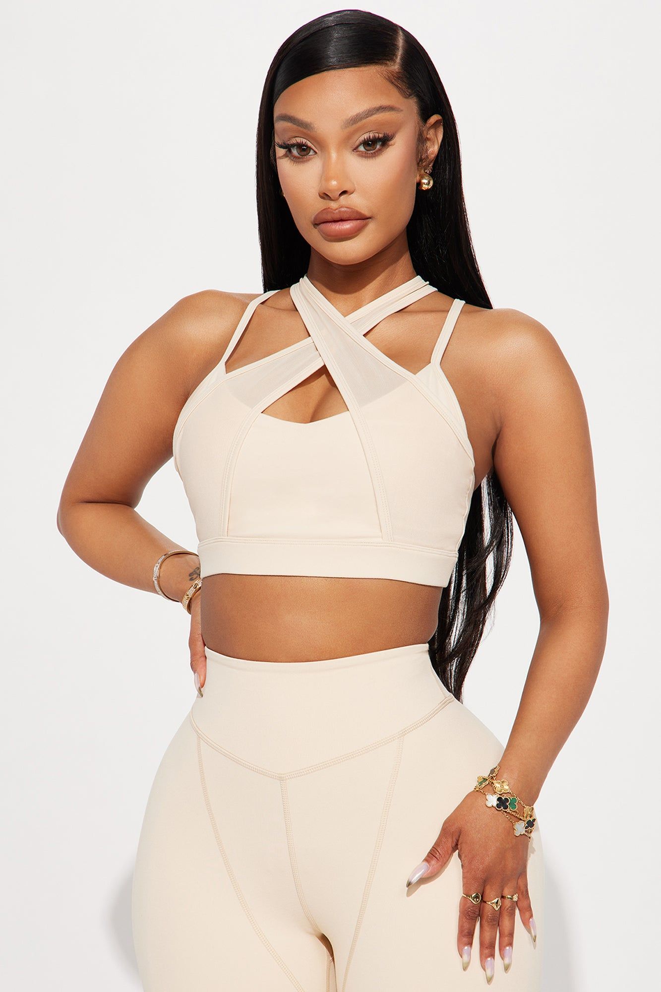 Stability Super Soft Sports Bra - Brazilian Sand sold by Fashion Nova