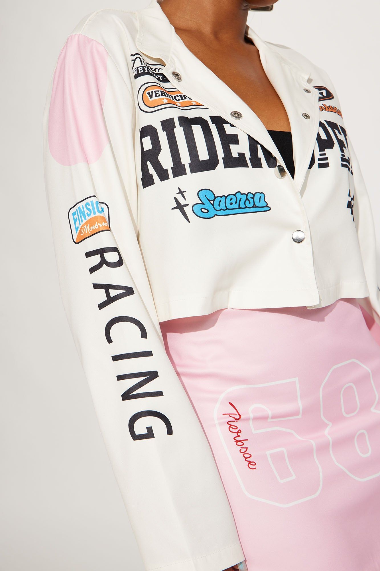 Race Time Skirt Set - Pink/combo sold by Fashion Nova product image thumbnail 4