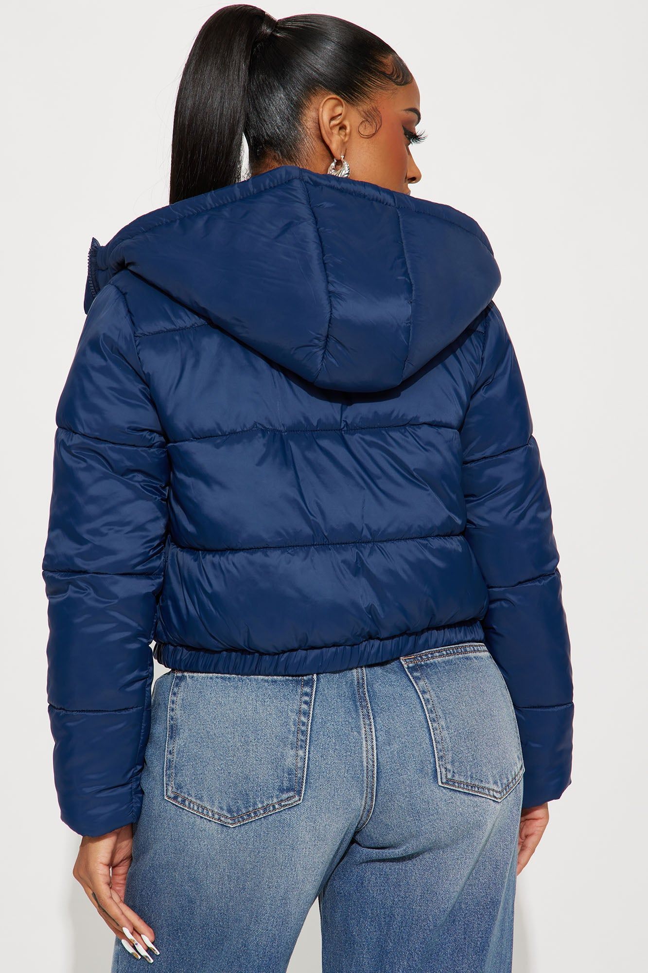 Up And About Puffer Coat - Navy sold by Fashion Nova product image thumbnail 3
