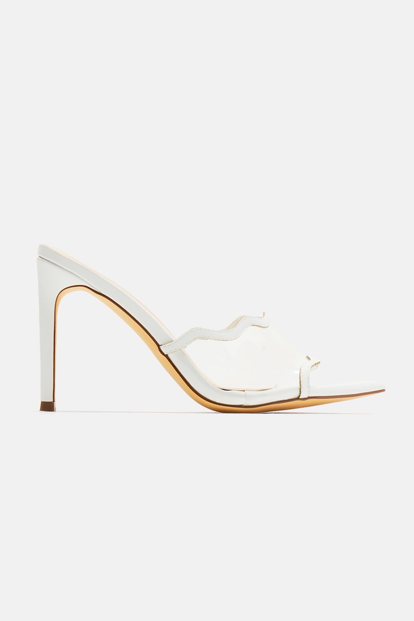 Obsessed With Us PVC Heels - White sold by Fashion Nova product image thumbnail 5
